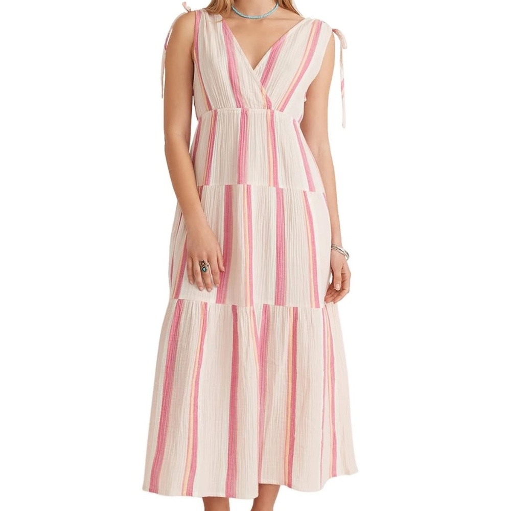 Marine Layer Tiered Cotton Maxi Dress XL